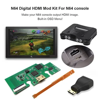 Hispeedido 2023 Новый N64Digital HDMI-Совместимый комплект модов N64 Digital для воспроизведения игр по телевизору для игровой консоли N64