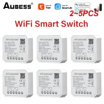 2 ~ 5ШТ Tuya WiFi 1/2 Gang Smart Switch Breaker Мини Умный Модуль Выключателя Света Для Интеллектуального Управления Жизнью С Alexa Home