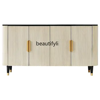 Классический декоративный шкаф для прихожей, Светлый роскошный буфет из массива дерева, Декоративный шкафчик, современный шкаф для гостиной