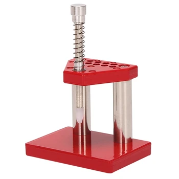 Красный инструмент для часов Ручной Плунжерный Съемник Для снятия Ручного набора Слесаря Набор инструментов для ремонта часов из твердосплавной стали с 10 пластиковыми штампами