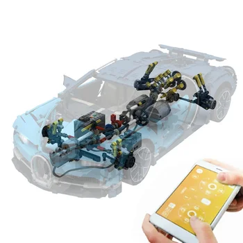 НОВОЕ обновление Bugattied Retrofit kit Версия приложения Bluetooth RC 4-Канальный литиевый Аккумулятор Sbrick MOC Строительные Блоки Кирпичи DIY Игрушки