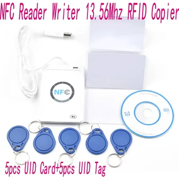 ACR122u NFC Reader Writer 13,56 МГц RFID-копировальный дубликатор + 5шт UID-карт + 5шт UID-меток + SDK + Программное обеспечение для копирования и клонирования M-ifare