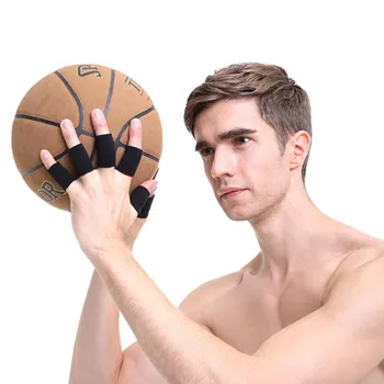 Стоит 10 ШТ Рукава для пальцев Эластичный Баскетбольный Защитный Кожух для пальцев Эластичный Волейбольный Тренажерный Зал Оборудование для фитнеса