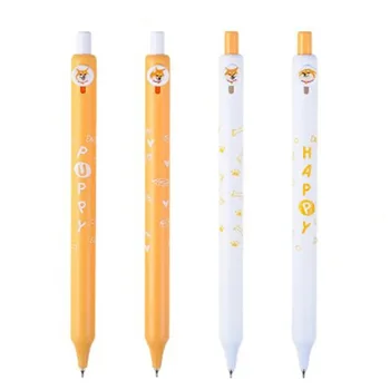 Пластиковые гелевые ручки, нетоксичные черные ручки большой емкости 0,5 мм, быстросохнущие, нажимного типа, студенческие принадлежности, канцелярские принадлежности
