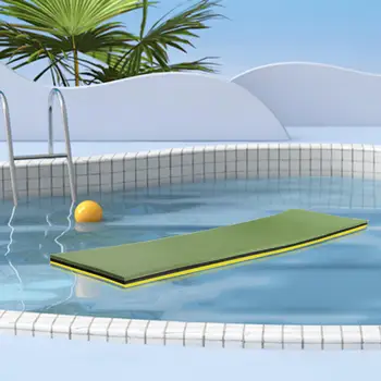 Плавающий Водный Коврик для бассейна Водяной Плот 110x40x3,2 см Гладкая Поверхность, Прочный для Игр, Отдыха, Свернутый Коврик
