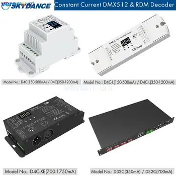 Skydance 4-канальный Декодер Постоянного тока DMX512 и RDM D4C D4C-L D4C-XE Терминалы Декодера XLR3 RJ45 выход 32CH D32C для светодиодного Чипа