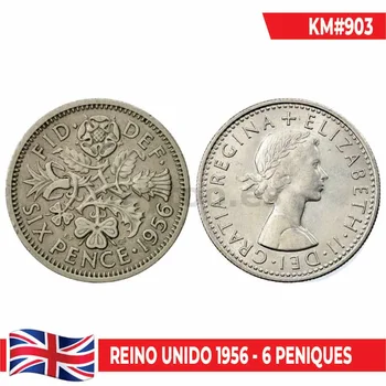 C2432 # Великобритания 1956. 6 пенсов (EBC) UC #903
