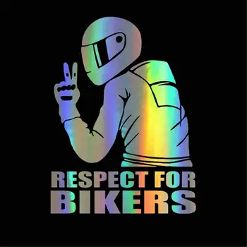Автомобильные наклейки Наклейка Respect Biker для автомобиля, мотоцикла, виниловые 3D наклейки, 3D наклейки и отличительные знаки для мотоциклов