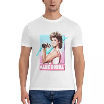 Джейн Фонда // Незаменимая футболка для фитнеса 80-х, мужские футболки, пустые футболки, топы, забавные футболки, летние футболки для мужчин