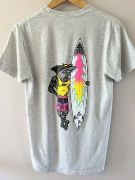 Мужская двусторонняя футболка с логотипом в стиле доски для серфинга с акулой Maui & Sons Размер Маленький