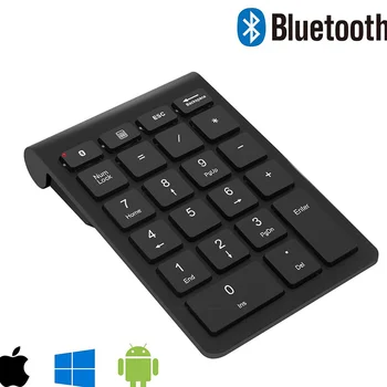 Беспроводная цифровая клавиатура Bluetooth, портативная мини-цифровая клавиатура с 22 клавишами, внешняя цифровая клавиатура для ноутбука, планшетного компьютера