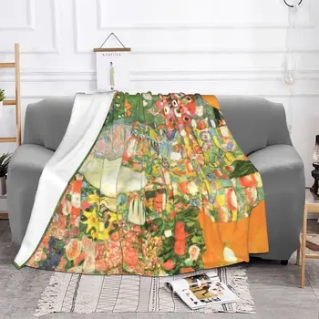 Одеяла Густава Климта, Фланелевое Летнее Многофункциональное мягкое покрывало для дивана, автомобильный коврик