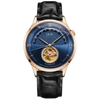 Роскошные Механические часы Tourbillon От ведущего бренда I & W MIYOTA, автоматические часы для мужчин, Сапфировый 30-метровый Водонепроницаемый Кожаный ремешок Montre