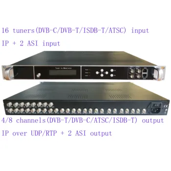 16-полосный модулятор dvb-s2 / S к ISDB-T catv, 16-полосный тюнер ISDB-T к ISDB-T RF модулятор, головное устройство телевизора для школы / больницы /отеля