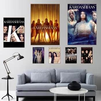 В ногу с постером K-Kardashians Домашний декор комнаты Наклейки для настенной живописи в стиле эстетического искусства