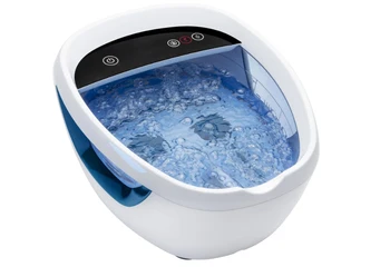 Ванночка для ног Shiatsu Bliss с усилением нагрева, спа-массажер для ног, ванночка для педикюра с глубоким разминанием, вибрирующие пузырьки с успокаивающим теплом