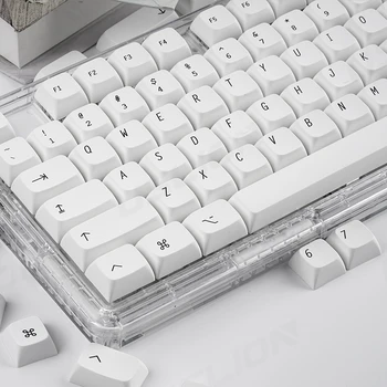131 клавиша белого цвета, колпачки для клавиш simplicity для Apple MAC, стиль XDA Profile, PBT, колпачки для клавиш, механическая клавиатура, минималистичный белый колпачок для клавиш