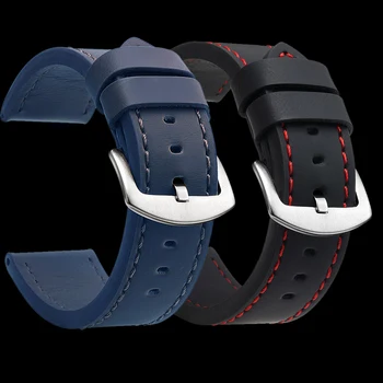 Кожаные ремешки для часов 20мм 22мм Ремешок для Samsung Для Huawei Watch GT2 pro/GT Active Для Huami Amazfit Bip /GTS 20 22 мм