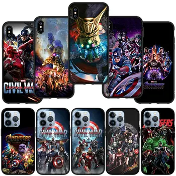 Marvel Avengers Endgame Супергерой Танос Чехол для Телефона iPhone 15 14 13 12 Mini 11 Pro XS Max X XR 7 8 Plus + 15 + Корпус