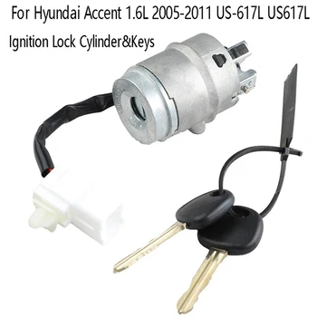 Новый Цилиндр Замка Зажигания и Ключи Для Hyundai Accent 1.6L 2005-2011 Запасные Части US-617L US617L 81920-1EA00 819201EA00