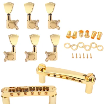 Набор золотых струнных седелок Tune-O-Matic Bridge & Tailpiece для электрогитары в стиле Gb Lp