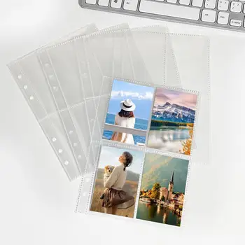5шт Фотоальбом Пылезащитный с прозрачным обзором, рукава для карточек, Связующие листы, Водонепроницаемая фотозащита для фотографий с картами