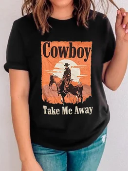 Женская футболка в стиле вестерн-ковбой 