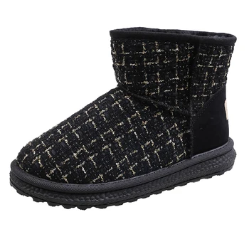 Fujeak/ Модные Теплые Зимние ботинки с подкладкой, Нескользящие Легкие Зимние ботинки, Повседневные женские ботинки Большого размера, Уличная прогулочная обувь