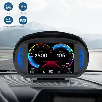 Новейший P2 Считывает Обороты, Температуру Масла, Отказ Двигателя OBD2 + GPS + Измеритель Наклона, Головной Дисплей, Автомобильный Спидометр, Аксессуары Для Универсального Автомобиля