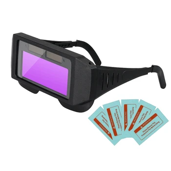 Сварочный шлем с ЖК-дисплеем с автоматическим затемнением на солнечной батарее, Очки-маска, защитные очки для глаз, Колпачок для сварщика, очки, Паяльная маска