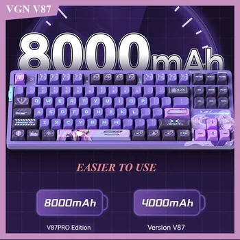 VGN Механическая клавиатура V87 Третий пробный экзамен кастомизация Bluetooth/Type-C / 2.4G Эргономика Pc Gamer Win Mac Office