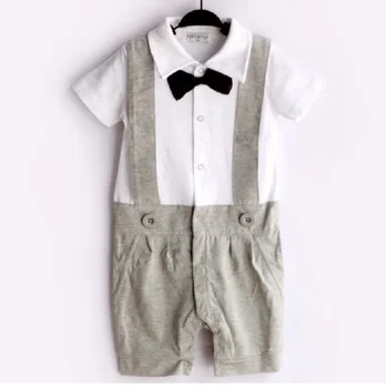 Hooyi/Комбинезон для маленьких мальчиков, цельный комбинезон с бабочкой, модная детская одежда, облегающие костюмы из 100% ХЛОПКА, Комбинезоны, Смокинг