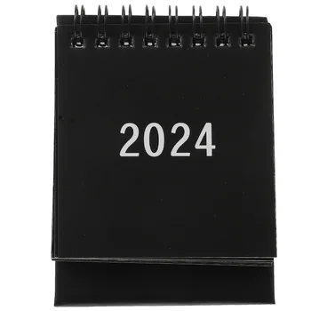 Мини-настольный календарь на 2024 год Простой настольный планировщик (Morandi Black) (20239-202412) Маленький