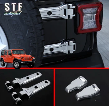 ABS Хромированная Накладка Крышки Петли Багажника Задней Двери Jeep Wrangler JL 2018 2019 Автомобильные Аксессуары Наклейки