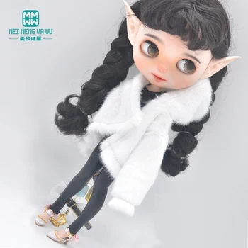 Одежда для куклы подходит для куклы Blyth Azone OB22 OB24 Модная кожаная куртка в обтяжку, шуба, игрушки в подарок