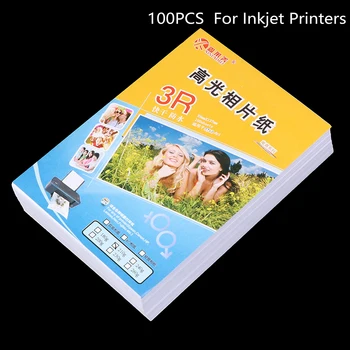 100 листов глянцевой фотобумаги 3R для струйных принтеров Высокого качества