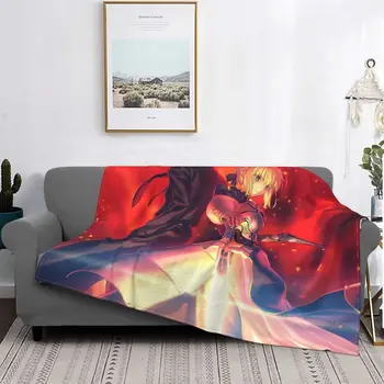 Fate anime dos desenhos animados japão flanela lance cobertor otaku japonês cobertor para casa quarto leve fina cama joga