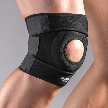 1 шт. Мягкая наколенниковая повязка, прочный компрессионный рукав для колена, поддерживающий Модный эластичный стабилизатор колена для пеших прогулок