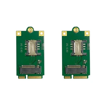 Плата адаптера 2X 4G 5G M.2 Для Pcie NGFF к Mini Pci-E с разъемом для SIM-карты с разъемом для L860-GL DW5820E DW5816E EM7455