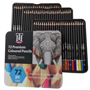 72 набора карандашей Artist для раскрашивания книг профессиональные масляные карандаши серии Premium Artist Soft для рисования эскизов
