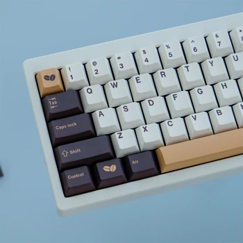 129 клавишных колпачков для вишневого кофе PBT, сублимационные механические колпачки для клавиатуры, могут быть настроены аниме-колпачки для ключей