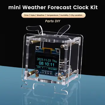 для мини-электронных часов ESP8266 DIY Kit Мини-часы с прогнозом погоды Wi-Fi сеть отображение температуры в реальном времени