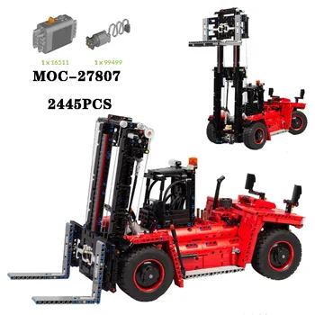 Классический строительный блок MOC-27807 Super Forklift 2445 шт., модель сборки высокой сложности, игрушка для взрослых и детей, подарок на день рождения