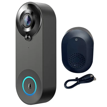 Видеодомофон Пластиковый Видеодомофон Poe Smart 2K + Проводной Видеодомофон Poe С Функцией Обнаружения Человека Двусторонним Звуком Работает С