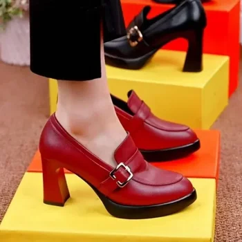 Женские туфли-лодочки с острым носком, Пикантная однотонная новая высококачественная обувь, модные туфли на высоком каблуке для улицы, женские туфли для вечеринок на высоком каблуке 2024