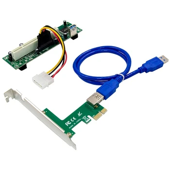 4X Карта адаптера PCI-Express к PCI, слот Pcie к Pci, карта расширения с 4-контактным разъемом кабеля питания SATA для ПК