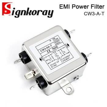 Фильтр питания SignkoRay EMI CW3-3A 6A 10A 20A-T AC 220V для очистки от однофазных помех