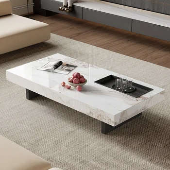 Белый журнальный столик в скандинавском стиле, современный стол для хранения в центре спальни, Роскошная Минималистичная мебель для гостиной Articulos Para El Hogar