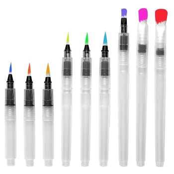 Набор ручек для акварели 27ШТ, Акварельные ручки для рисования водорастворимым цветным карандашом, Набор ручек для акварели с кисточкой