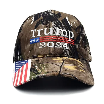 Бейсбольная кепка с принтом и вышивкой Trump 2024, бейсбольная кепка с регулируемым козырьком, Новое поступление